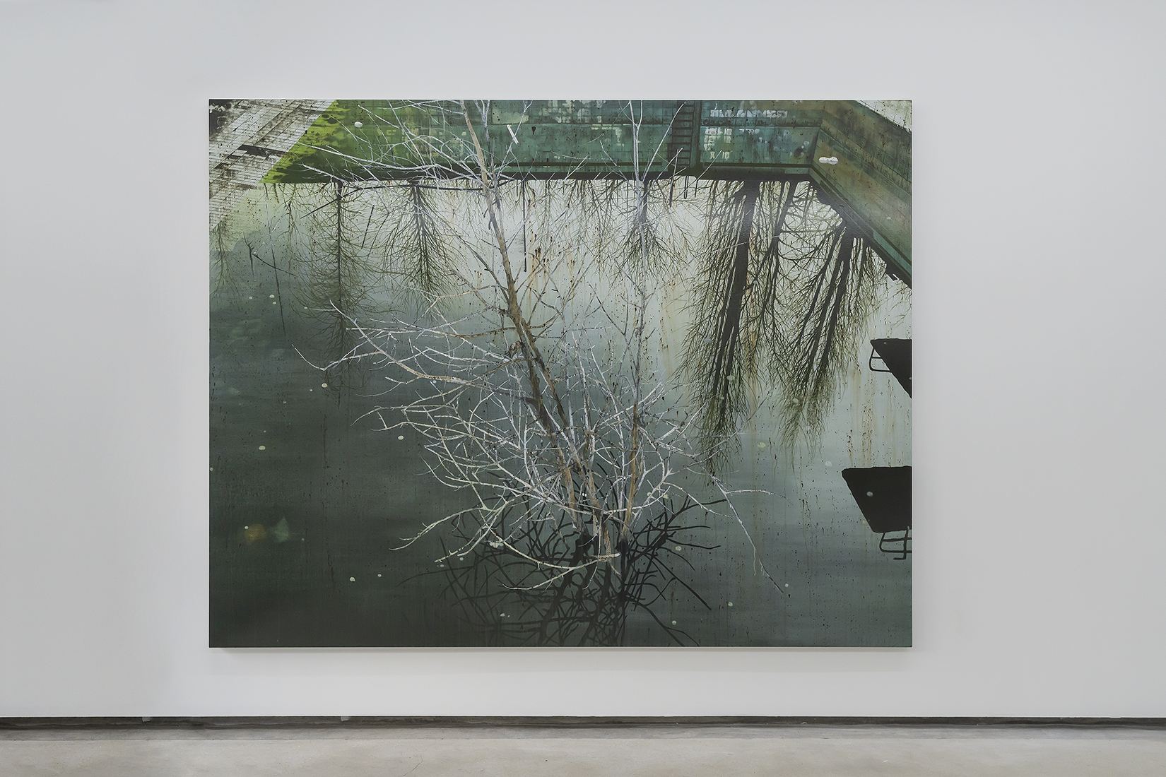 수영 정원 swimming garden, 260x200cm, acrylic on canvas, 2024