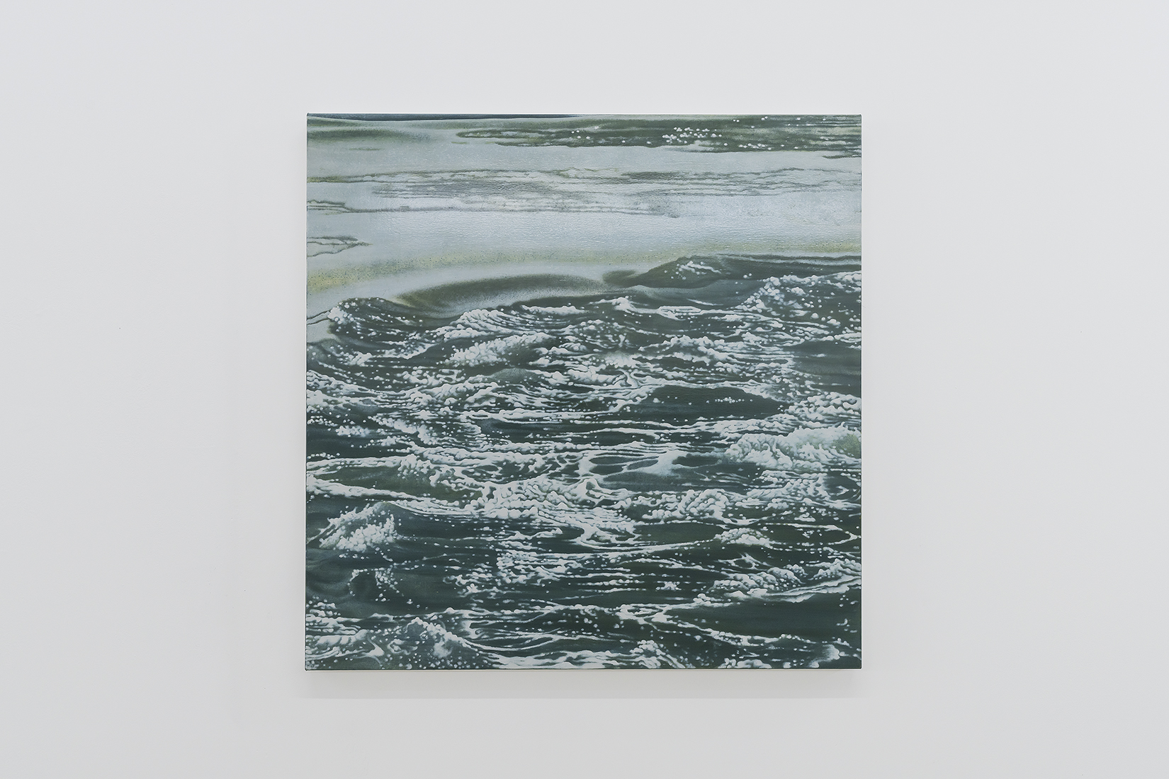 방류 discharge, 80x80cm, acrylic on canvas, 2024